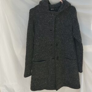 Maria Sole, Elegant Charcoal Teddy Jacket